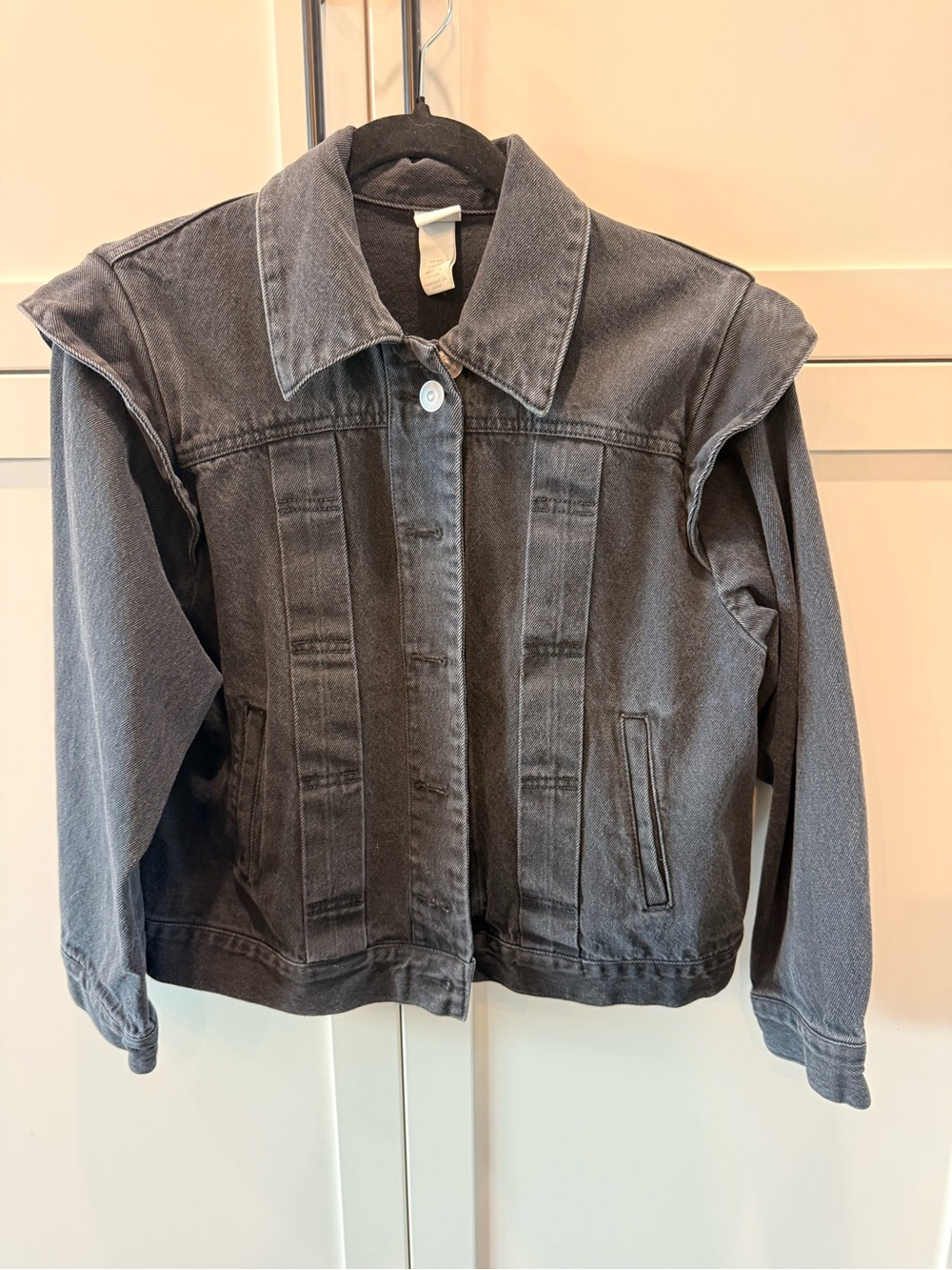 H&M Dark Gray/Black Denim Jacket